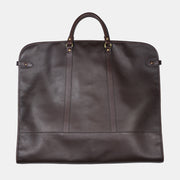 Garment Bag in Smooth Tumbled Leather - Chocolate