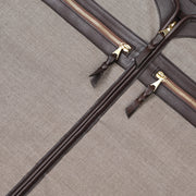Garment Bag in Smooth Tumbled Leather - Chocolate