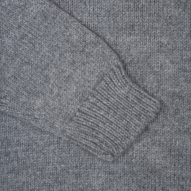 Casa Isaac Mock Neck Sweater in Alpaca and Wool - Grey