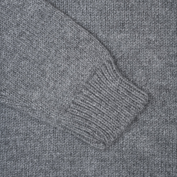 Casa Isaac Mock Neck Sweater in Alpaca and Wool - Grey