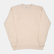 Crew Neck Sweater in Wool and Cashmere - Cream