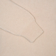 Crew Neck Sweater in Wool and Cashmere - Cream