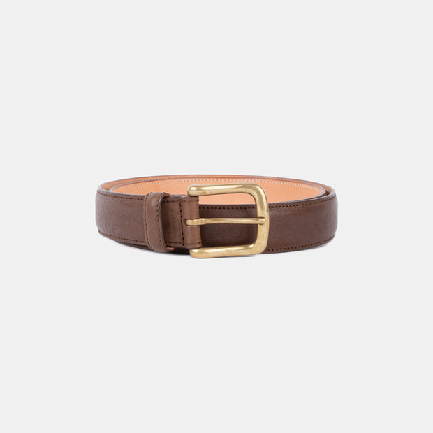 Casual Belt in Calf Leather Size 90 - Brown