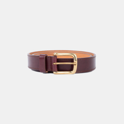 Casual Belt in Harness Leather Size 90 - Burgundy