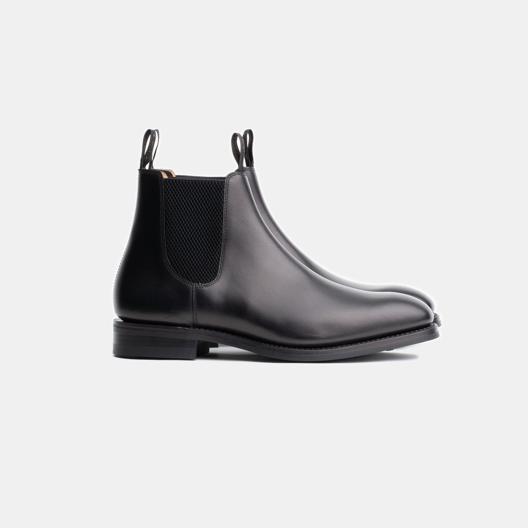 Chatsworth Chelsea Boot in Waxed Calf - Black – Caine Clothiers