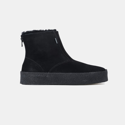 Curling Boot in Suede - Black