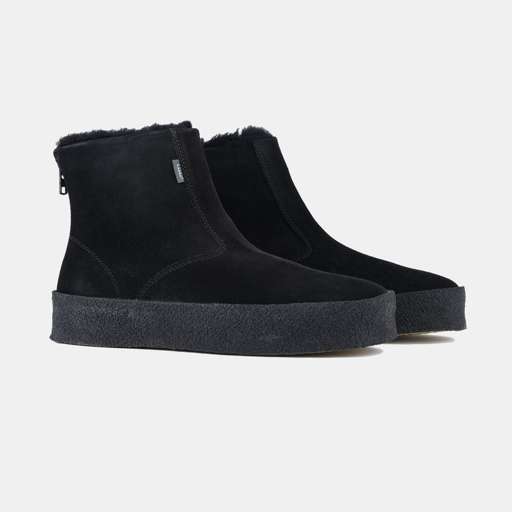 Curling Boot in Suede - Black