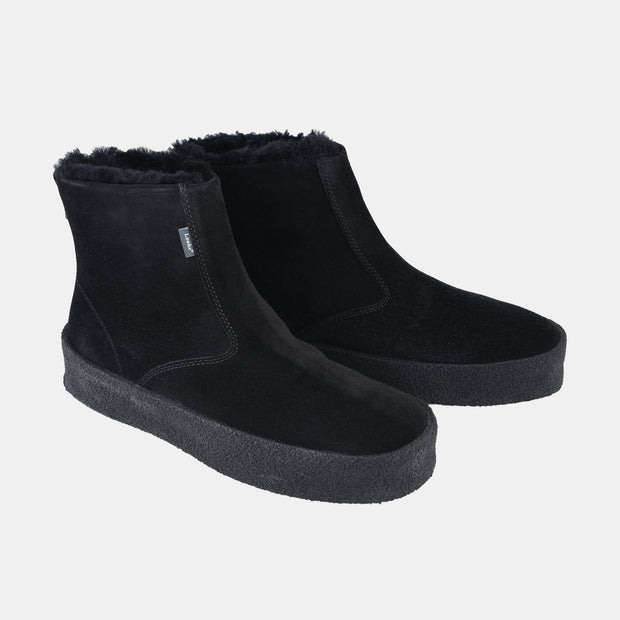 Curling Boot in Suede - Black