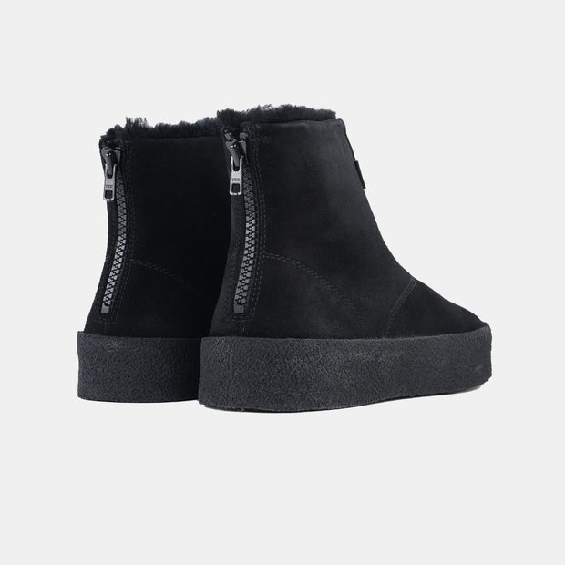 Curling Boot in Suede - Black