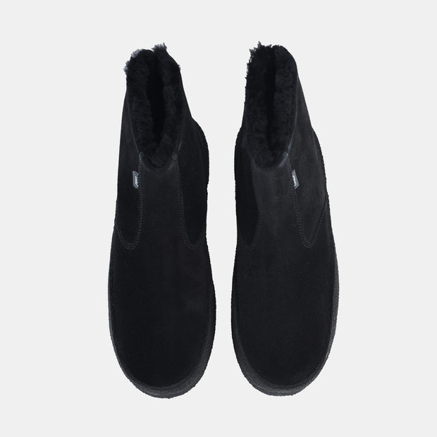 Curling Boot in Suede - Black