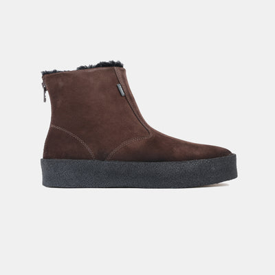 Curling Boot in Suede - Brown