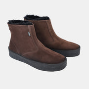 Curling Boot in Suede - Brown