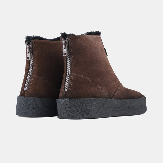 Curling Boot in Suede - Brown