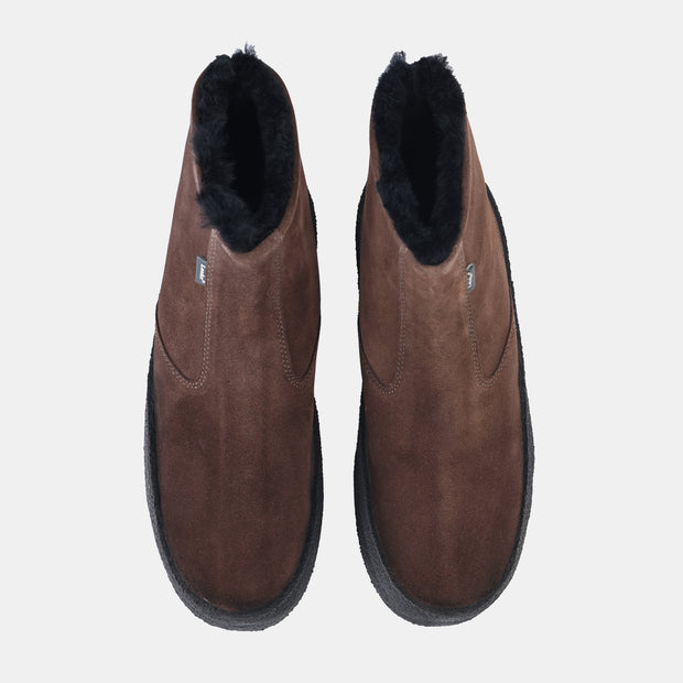 Curling Boot in Suede - Brown