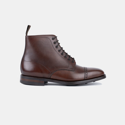 Hyde Cap Toe Boot in Calf Leather UK 7.5 - Dark Brown