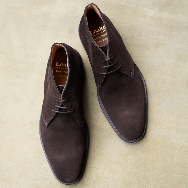 Pimlico Chukka Boot in Suede - Dark Brown