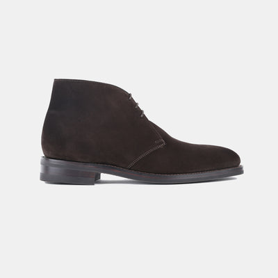 Pimlico Chukka Boot in Suede - Dark Brown