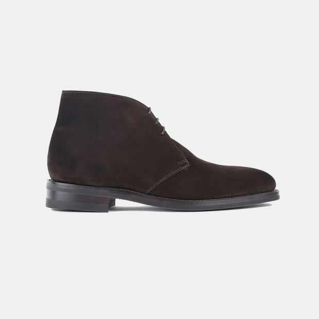 Pimlico Chukka Boot in Suede - Dark Brown
