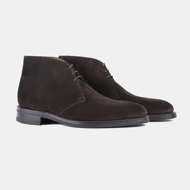 Pimlico Chukka Boot in Suede - Dark Brown