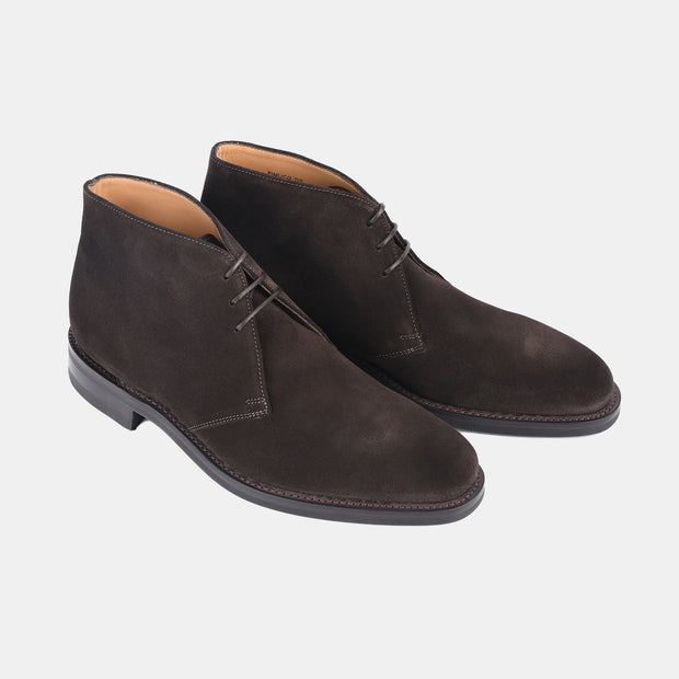 Pimlico Chukka Boot in Suede - Dark Brown