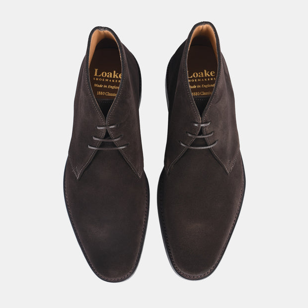 Pimlico Chukka Boot in Suede - Dark Brown