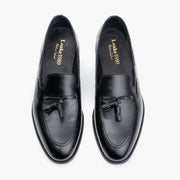 Russell Tassel Loafer in Black Calf