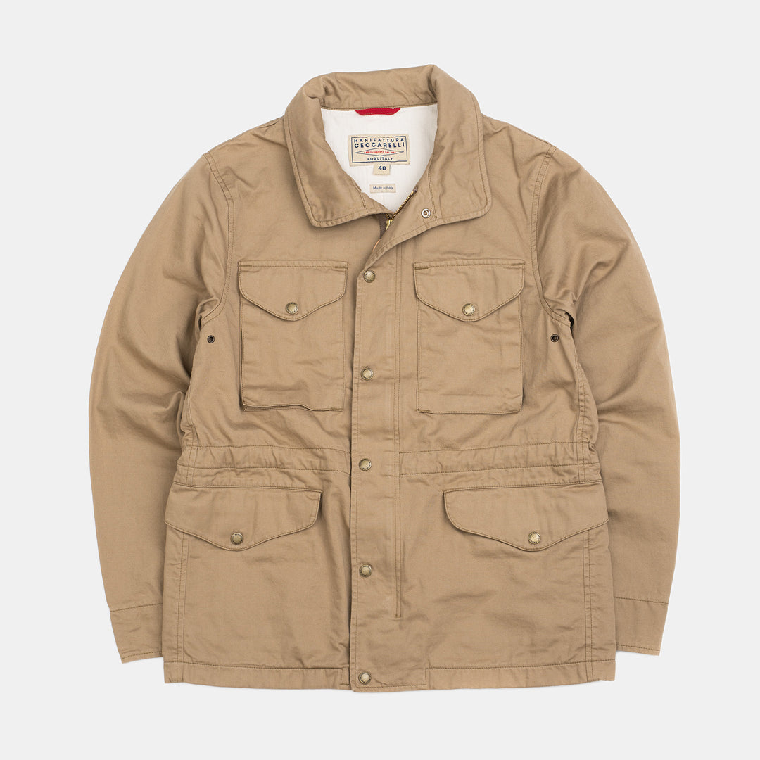 ジャケット・アウター COTTON NYLON M-65 HALF COAT/CAMEL argue manifatturaceccarelli_fieldjac