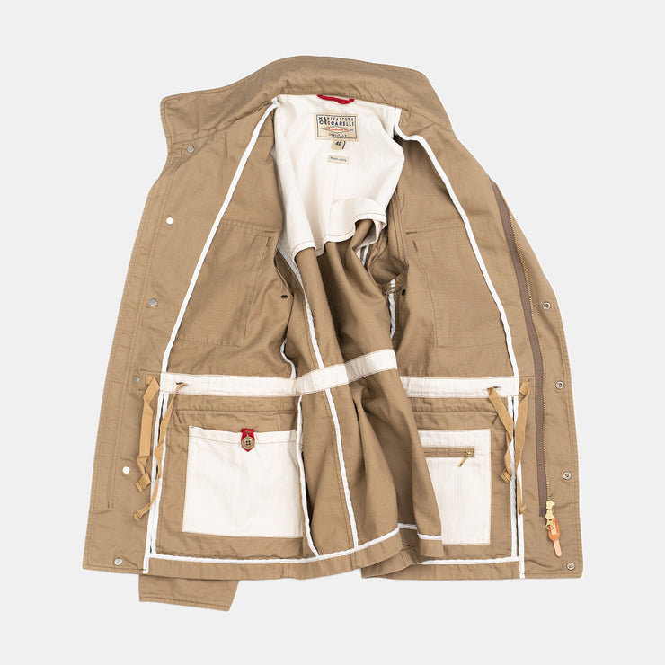 Field Jacket in Cotton - Camel
