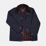 Rain Caban Jacket in Dry Wax Cotton - Navy