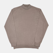Mock Neck Sweater in Merino Wool - Sand