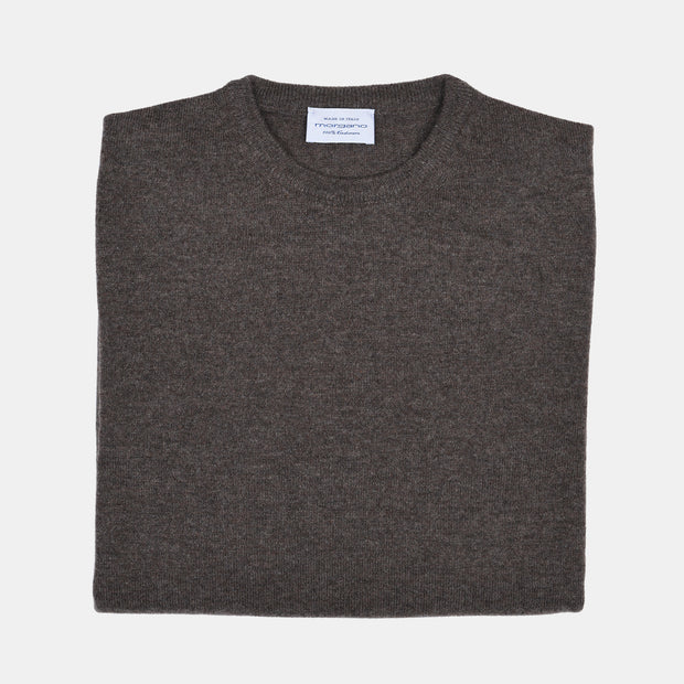 Crewneck in Cashmere - Castagna