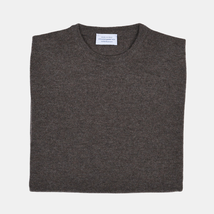 Crewneck in Cashmere - Castagna