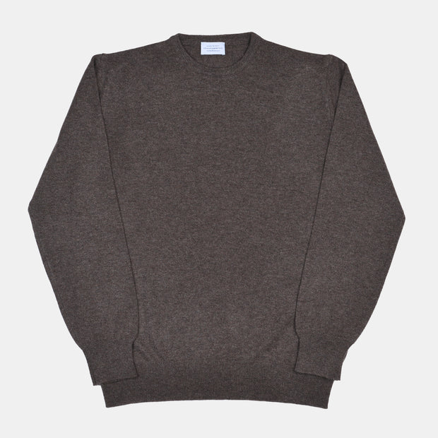 Crewneck in Cashmere - Castagna