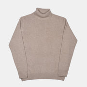 Roll-neck in Wool and Cashmere - Beige