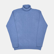 Roll-neck in Wool and Cashmere - Blue