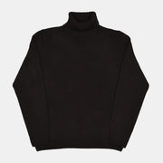 Roll-neck in Wool and Cashmere - Deep Brown
