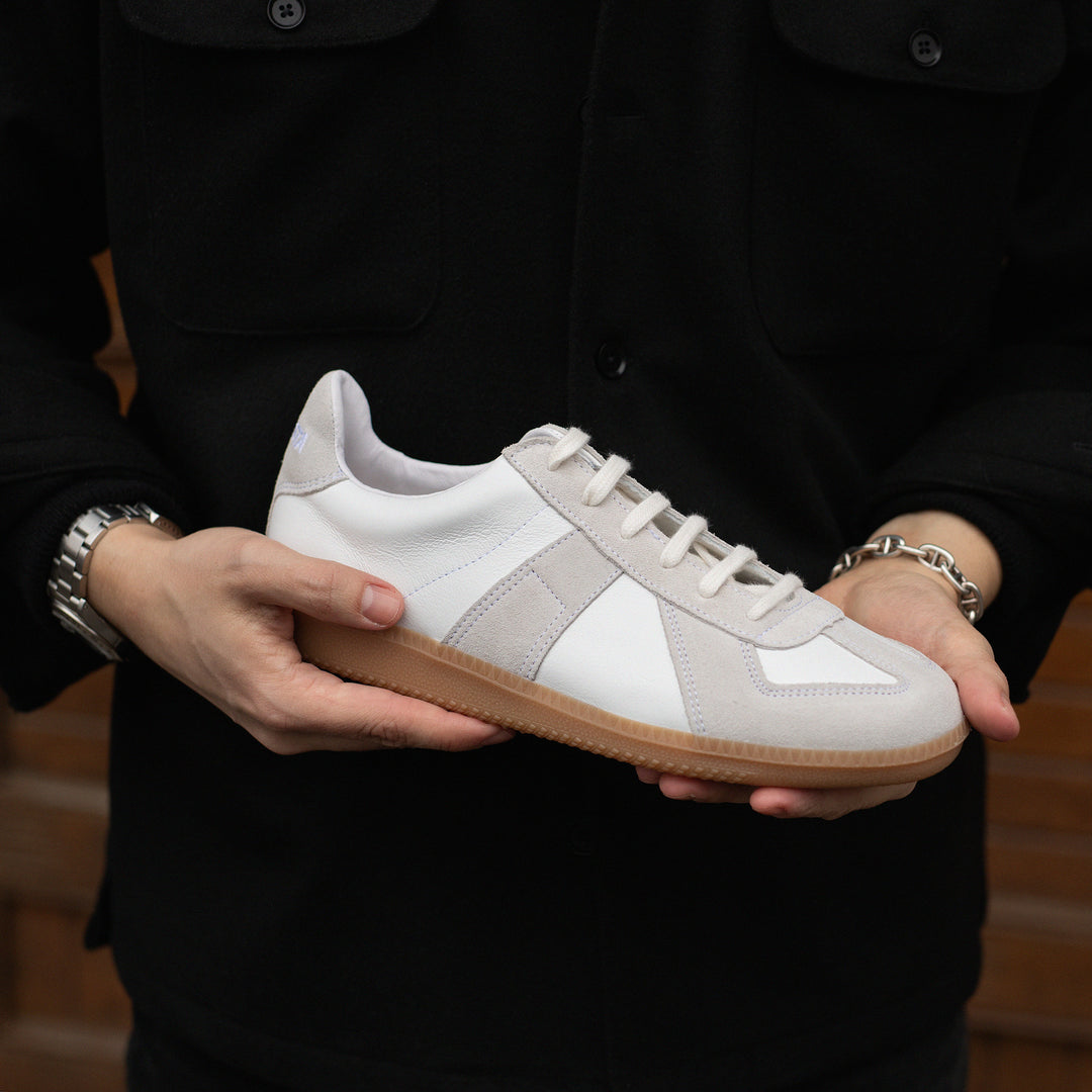 German Army Trainer - White / Transparent – Caine Clothiers