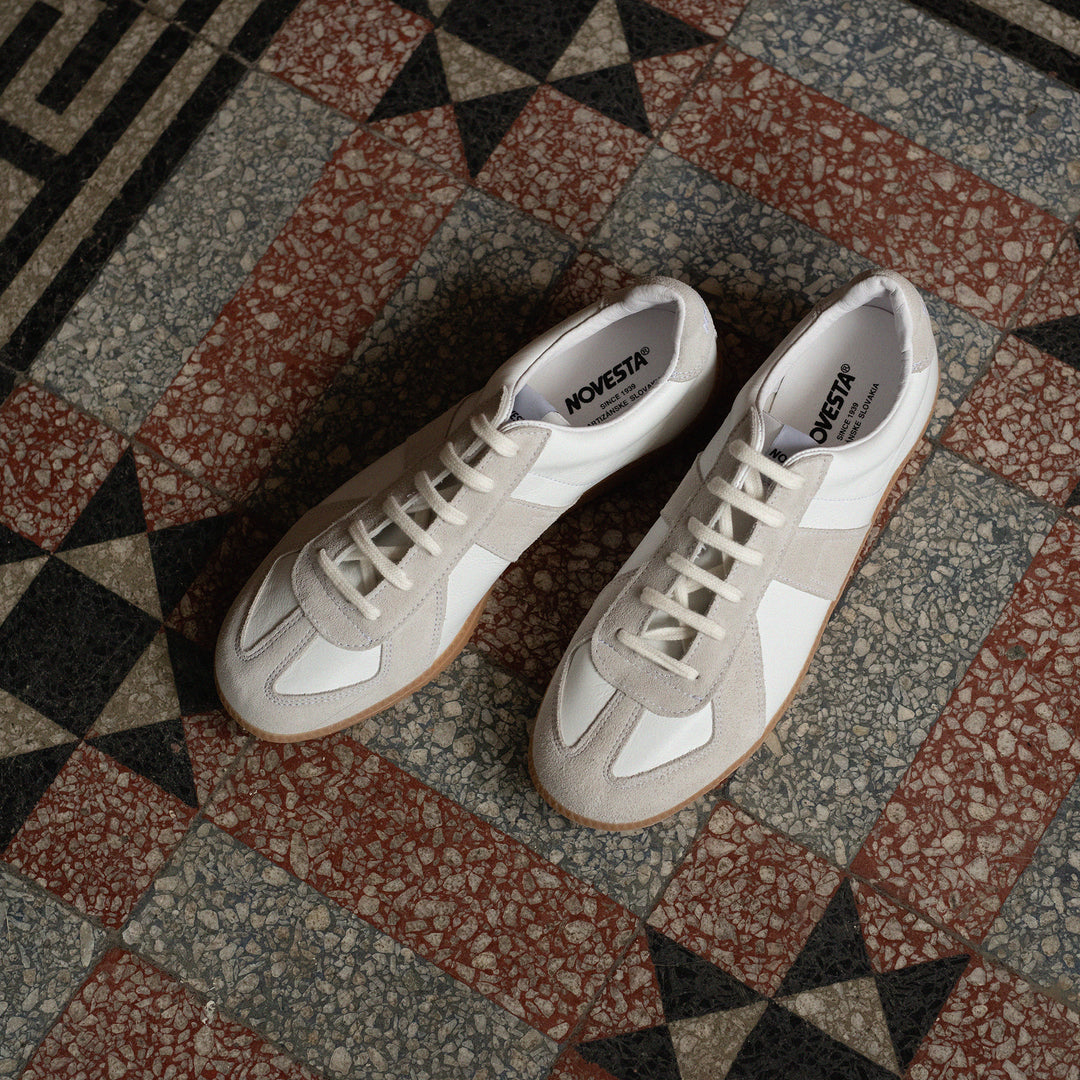 German Army Trainer - White / Transparent – Caine Clothiers