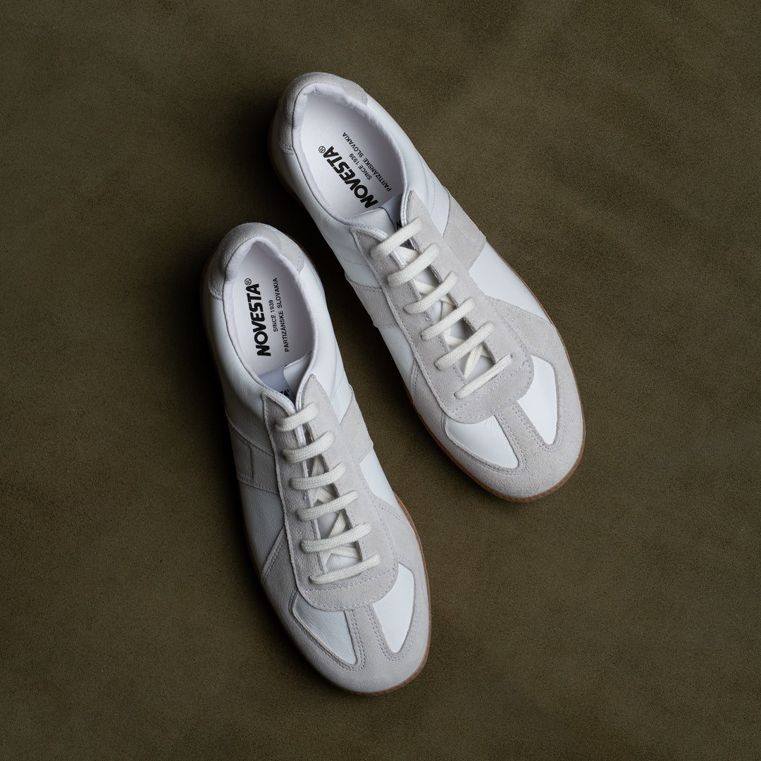German Army Trainer - White / Transparent – Caine Clothiers