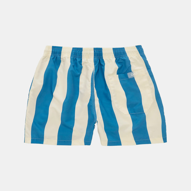 Waver Swim Shorts - Blue / Ecru