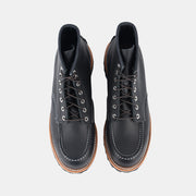Roughneck Moc Toe Boot in Oil Slick Leather - Black