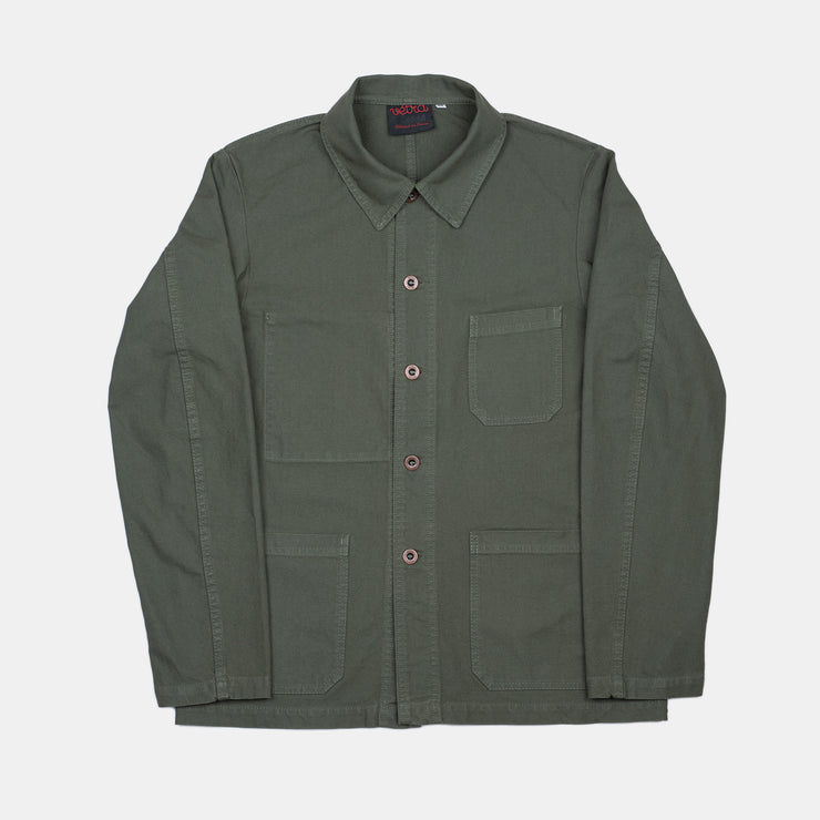 Workwear Jacket in Twill Cotton - Jade