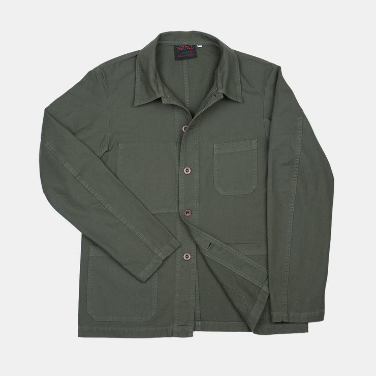 Workwear Jacket in Twill Cotton - Jade