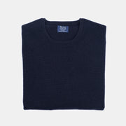 Rob Crewneck Sweater in Lambswool - Navy