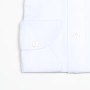 Cutaway Collar Shirt in White Twill