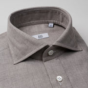 Cutaway Collar Shirt in Earth Cashmere-Cotton
