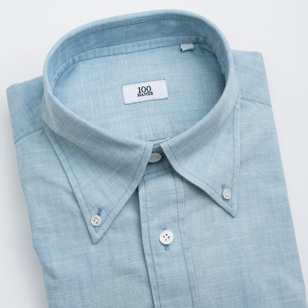 Buttondown Shirt in Ice washed Cotton
