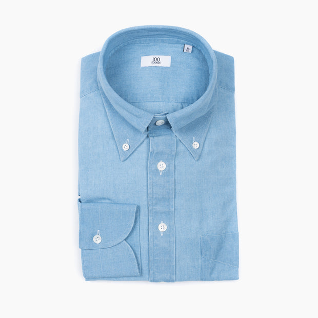 Buttondown Shirt in Light Washed Denim