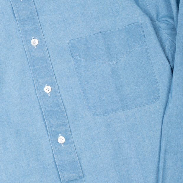 Buttondown Shirt in Light Washed Denim