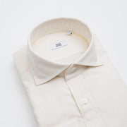 Cutaway Collar Shirt in Off-White Soft Twill